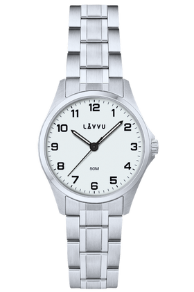 LAVVU Stalowy zegarek damski ​GLIMT White