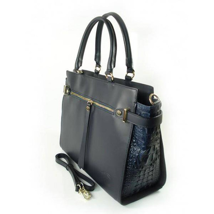 GRANAT DUŻA TOREBKA SKÓRZANA TECZKA A4  VERA PELLE  VP655BS