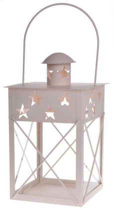 Latarenka z gwiazdkami kremowa