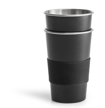 Kubek Stalowy 5018186 Czarny 2-Pak 500 Ml