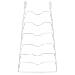 Wieszak na pokrywki na drzwi metalowy biały