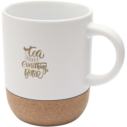 Billie kubek ceramiczny o pojemności 300 ml z detalami z korka i matowym wykończeniem