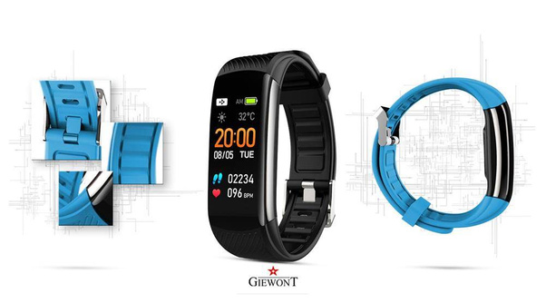 Smartband Giewont GW200-7 + Dodatkowy pasek jasnoniebieski