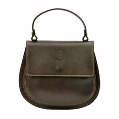 Torebka damska skórzana KEMER 511 Ciemny brąz