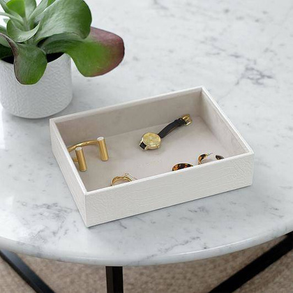 Szkatułka na biżuterię Stackers Croc open classic biała