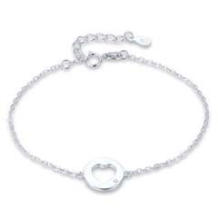 MINET Srebrna bransoletka z sercem – matka