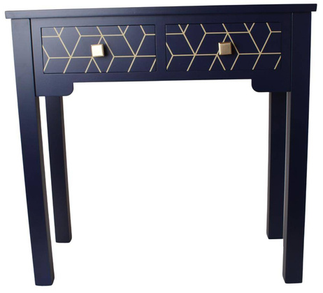 Konsola z dwoma szufladami granatowa