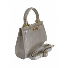 Włoska torebka listonoszka , kuferek Vera Pelle złote okucia skóra BERK221ORO