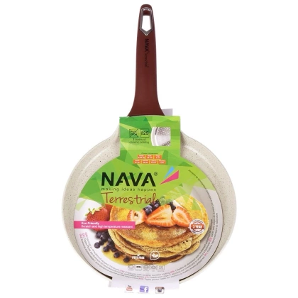 Patelnia ceramiczna granitowa do naleśników placków gaz indukcja TERRESTRIAL 24 cm