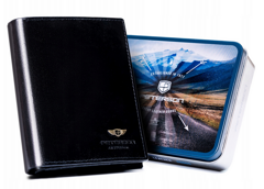 Elegancki duzy portfel meski ze skory naturalnej