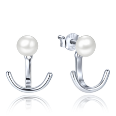 MINET Srebrne kolczyki z naturalnymi perłami