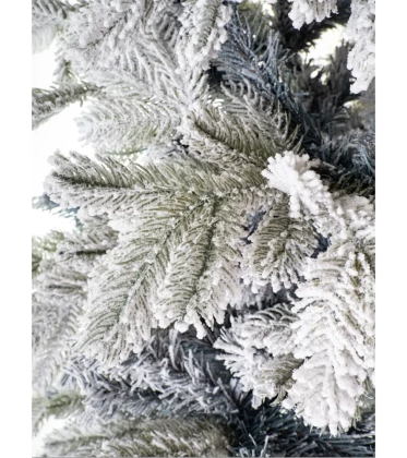 Choinka sztuczna PE02 150 cm biała  ośnieżona  z metalowym stojakiem