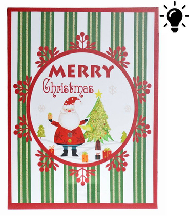 Obraz led z mikołajem