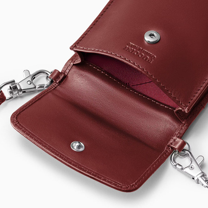 Torebka na telefon skórzana PUCCINI VULCANO VC92525 3B Bordowa