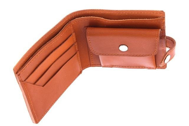 Portfel skórzany unisex KEMER VOOC Vintage P21 Koniak