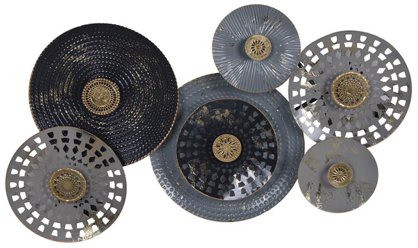 Dekoracja ścienna metalowa w koła