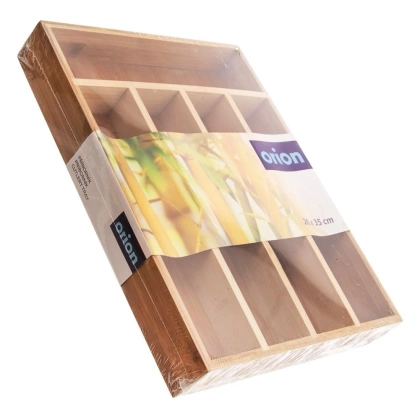 Organizer do szuflady na sztućce wkład bambusowy 35x26 cm