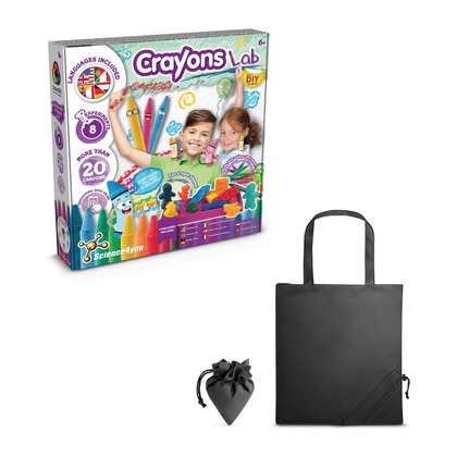 Crayon Factory Kit II. Gra edukacyjna dostarczany ze składaną torbą prezentową