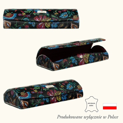 Kolorowe etui na okulary BajuBaj z naturalnej skóry ED107s115n
