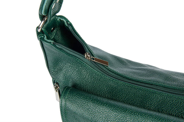 Torebka skórzana na ramię KEMER VOOC EP20 Zielona