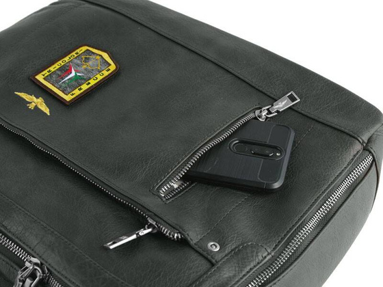 Torba na ramię na laptop 16' AERONAUTICA MILITARE Pilot Czarna
