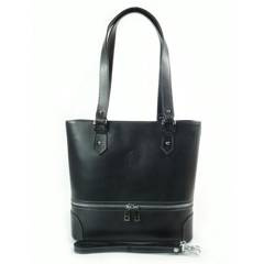 Porządna,praktyczna włoska torebka na ramię a4 szara - grafit  V335G