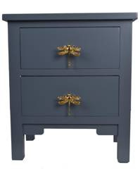 Szafka szara z 2 szufladami uchwyt z ważką