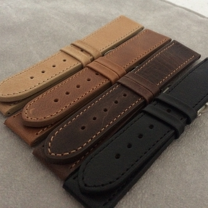 LAVVU Beżowy szyty pasek SPORT z luksusowej skóry Top Grain - 20