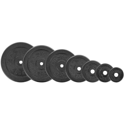 Obciążenie żeliwne czarne 15 kg Sportop fi 26,5