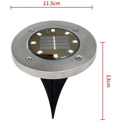 lampa solarna 8 LED SMD do wbicia w podłoże kpl. 4 szt.