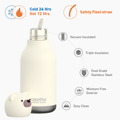 ASOBU Butelka termiczna BESTIE BOTTLE BEAR 460ml