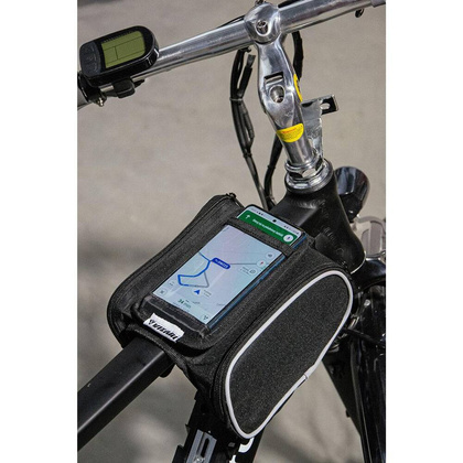 Sakwa torba rowerowa na ramę z etui na telefon  K-076