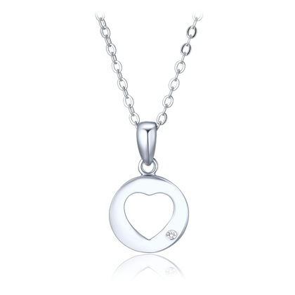 MINET Srebrny naszyjnik z sercem – matka