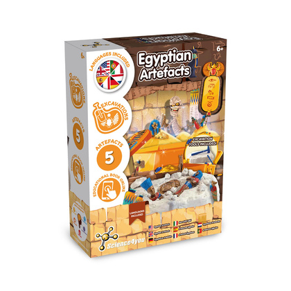 Ancient Egypt Excavation Kit V. Gra edukacyjna dostarczany ze składaną torbą prezentową