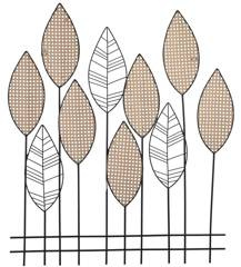 Dekoracja ścienna metalowa liście