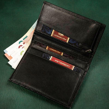 Meski portfel ze skory naturalnej