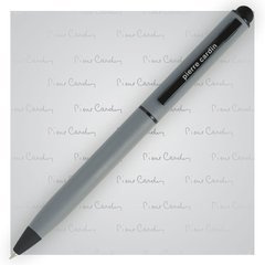 Długopis metalowy touch pen, soft touch PIERRE CARDIN Celebration Szary