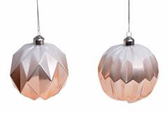 Kpl 2 bombek dużych miedzianych karbowanych