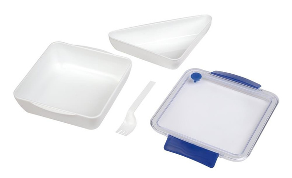 Pojemnik na lunch DELICIOUS, biały, niebieski