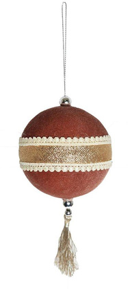 Zawieszka welurowa różowo-złota