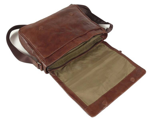 BH-784 MEMPHIS Torba na ramię skórzana Brązowa