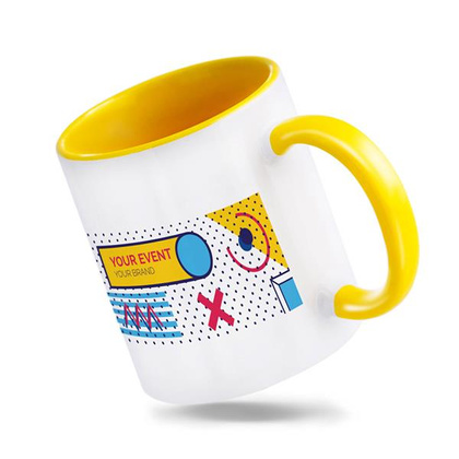 2-kolorowy kubek ceramiczny pod sublimację, 325 ml