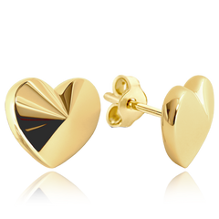 MINET Delikatne złote kolczyki serca Au 585/1000 1,70g