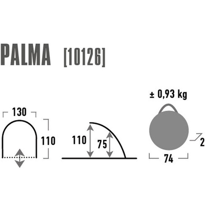 Namiot plażowy High Peak Palma Niebiesko Szary 10126