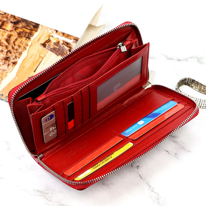 Pierre Cardin Duży damski portfel skórzany 