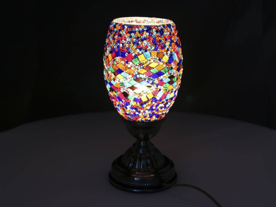 Lampa stołowa - klosz pojedynczy, wielokolorowy