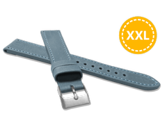 LAVVU XXL Szyty granatowy pasek SPORT z luksusowej skóry Top Grain - 18 XXL