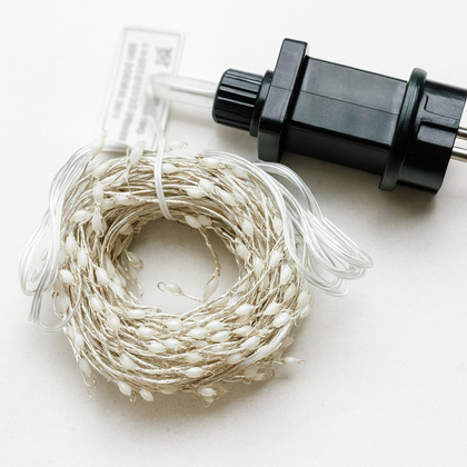 Zewnętrzne/wewnętrzne lampki choinkowe ryż 500 LED 17m, barwa ciepłe białe do dekoracji LAMP60CB