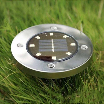 lampa solarna 8 LED SMD do wbicia w podłoże kpl. 4 szt.