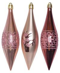 Kpl. 9 bombek sopli różowo-burgundowych